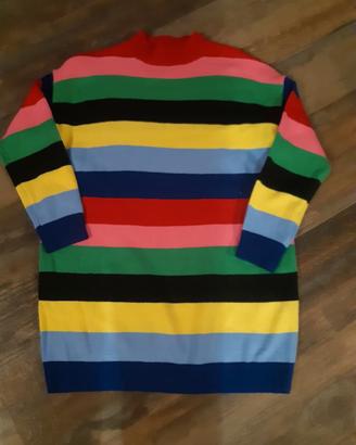Maglione donna oversize M righe arcobaleno