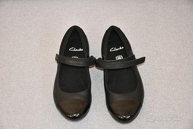 Ballerine nere in pelle, Clarks, 33