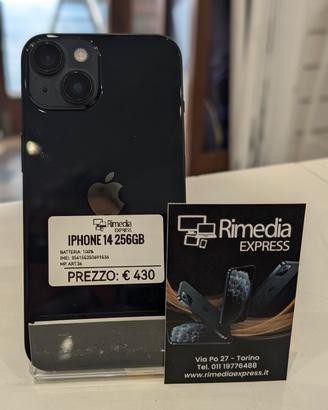 iPhone 14 256GB nero usato garanzia 