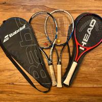3 racchette da tennis x ragazzi + 2 custodie