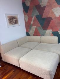 divano modulare ampio  color panna marca sklum