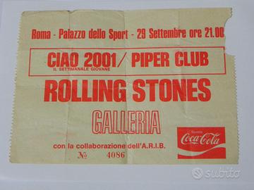 Biglietto concerto Rolling Stones Roma 1970