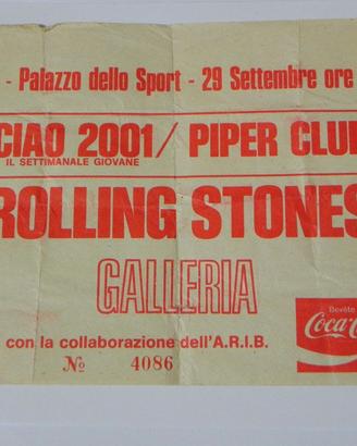 Biglietto concerto Rolling Stones Roma 1970