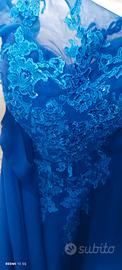 abito blu elettrico per cerimonie 