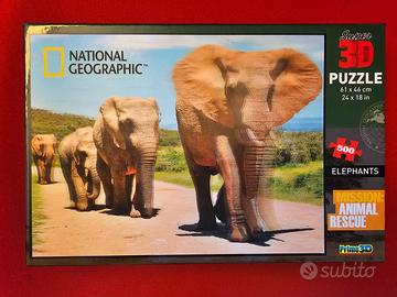 Puzzle prime3D National Geographic Elefanti