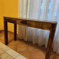 Mobile Scrivania/Consolle/Tavolo in Legno Massello