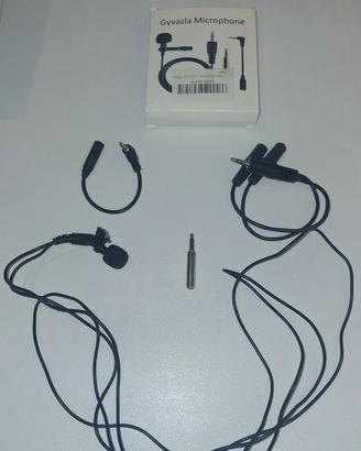 Microfono Lavalier Gyvazla con Adattatori
