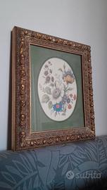 Quadro vintage anni '70 con cornice dorata