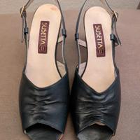 Sandali Susetta Blu Cuoio Made in italy