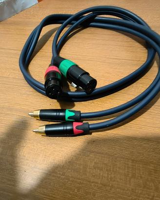 cavo xlr rca 1mt