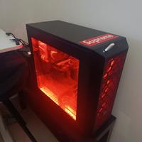 PC Gaming con LED rossi - intel i5, GTX 1050ti