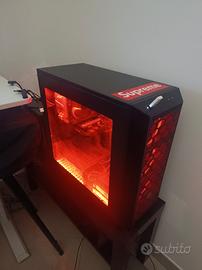 PC Gaming con LED rossi - intel i5, GTX 1050ti