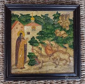 SAN SERGIO DI RADONEZ QUADRO OLIO SU TELA RARO/113