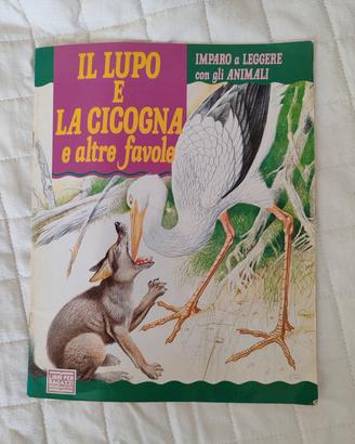 Libro bambini vintage Il lupo e la cicogna