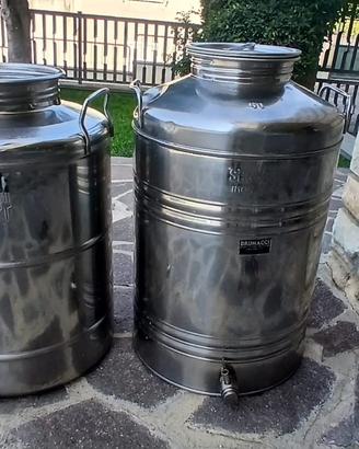 Contenitore in acciaio inox olio vino