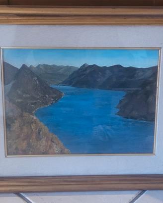 Quadro Paesaggio Lago di Como di V. Coppola