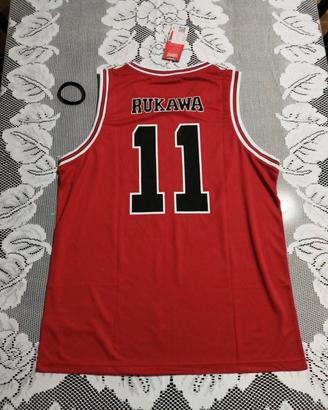 canotta basket slam dunk shohoku rukawa