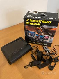 Coppia Monitor Auto 9" LED DVD USB - Set 2 Schermi