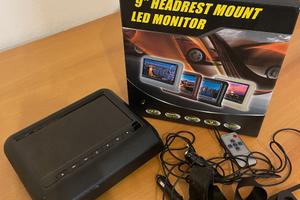 Coppia Monitor Auto 9" LED DVD USB - Set 2 Schermi