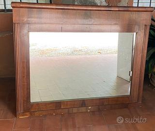 Specchiera vintage in legno massello con cornice