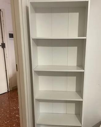 Coppia di librerie bianche