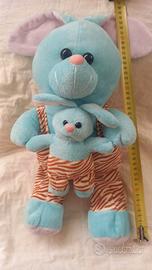 Peluche coniglietto azzurro