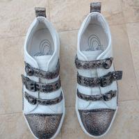 Scarpe Cafe' Noir SNEAKERS MULTIFIBBIE IN VITELLO