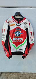 giacca in pelle replica MV Agusta SBK taglia XXL