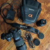 Sony Alpha 300,corpo macchina,2obiettivi,accessori