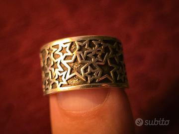 Anello a fascia a Stelle 925 regolabile