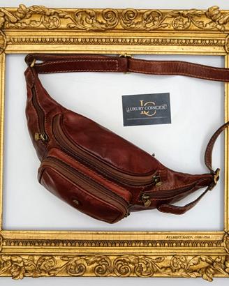 THE BRIDGE MARSUPIO LINEA STORY PELLE MARRONE