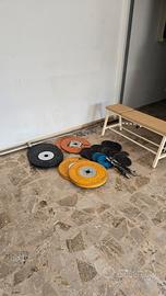 bilanciere 20 kg +pesi 