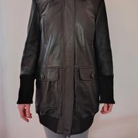 giubbotto pelle Trussardi jeans 