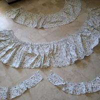 Shabby chic tende mantovane +2 copritavola