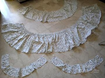 Shabby chic tende mantovane +2 copritavola