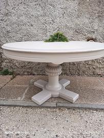 tavolo rotondo bianco shabby