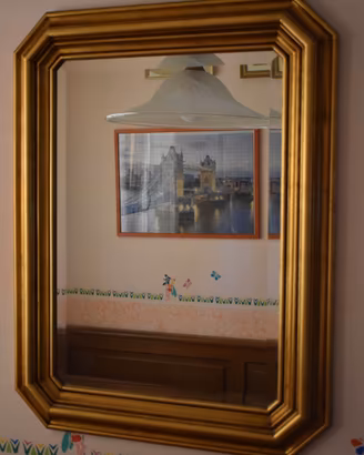 Specchio vintage molato con cornice