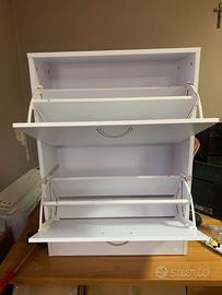 scarpiera a due ante bianca 3774200714