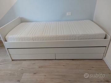 Letto singolo contenitore e secondo letto