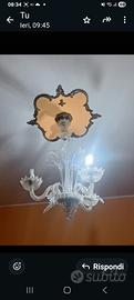 lampadario in vetro di Murano primi '900.
