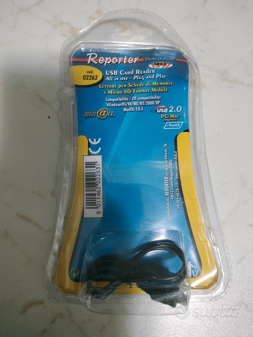 LETTORE SCHEDA SD/USB REPORTER CARD READER SD + MICRO SD