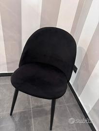 Sedie velluto nero