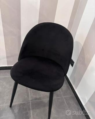 Sedie velluto nero