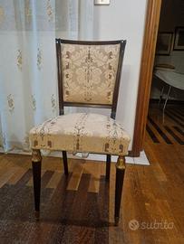 4 sedie e 2 sedie con braccioli