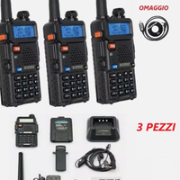 3 Pezzi Radio Portatile Baofeng UV5R WalkieTalkie