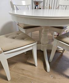  tavolo rotondo allungabile completo di 5 sed