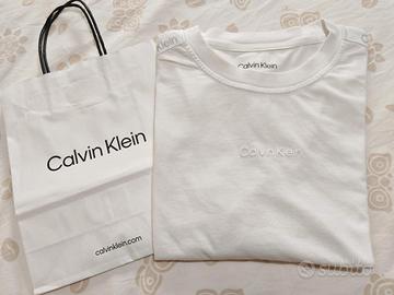calvin klein/ t shirt bianca/ tg S