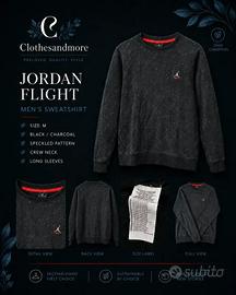 Felpa Jordan uomo M nera girocollo