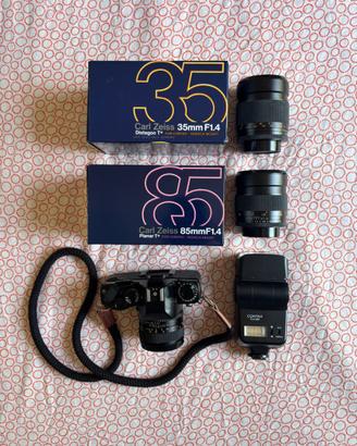 Corredo Contax C/Y 159MM 35, 50, 85 Zeiss f1.4