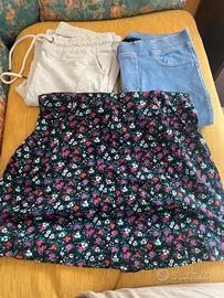 Set pantaloni e gonna a fiori